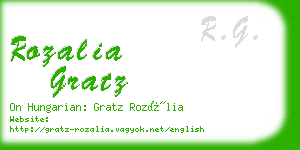 rozalia gratz business card